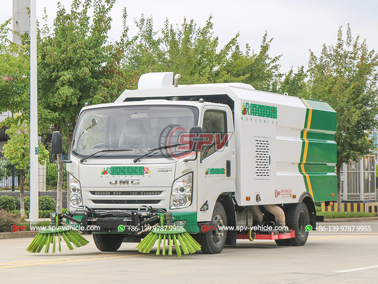 JMC 5 CBM Vacuum Sweeping Truck - Front Left Side